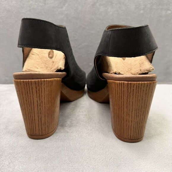 Dansko Danae Womens Size 41 (10.5-11) Sandals Slingback Black Leather Open Toe - Picture 4 of 9